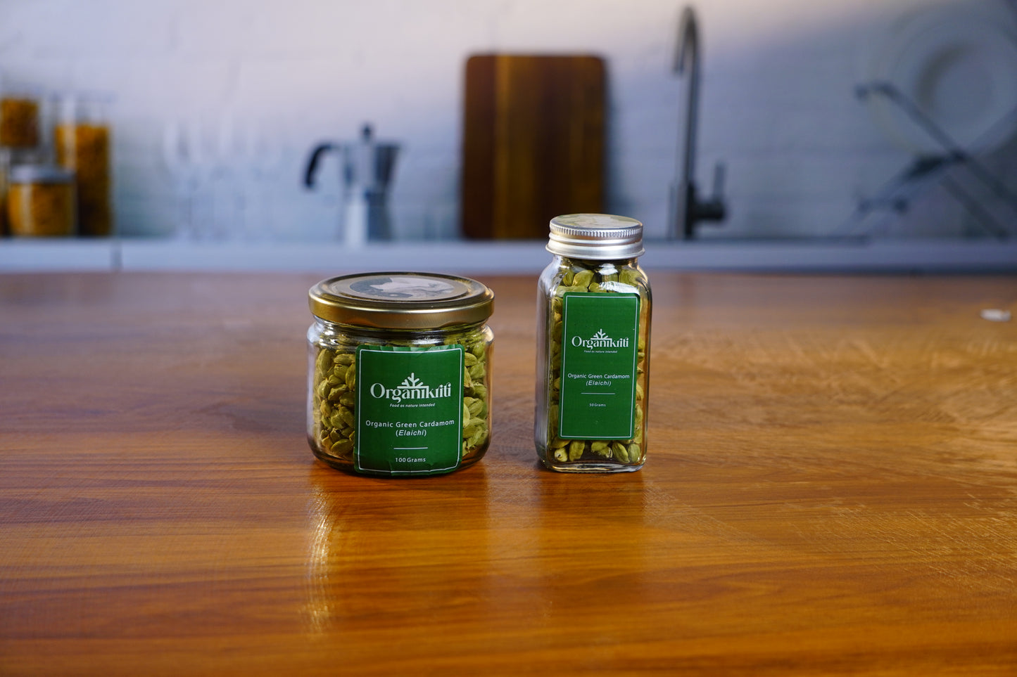 Organikriti Gift pack - Organic Cardamom, Cloves, Pepper, Red chilli powder and Fenugreek