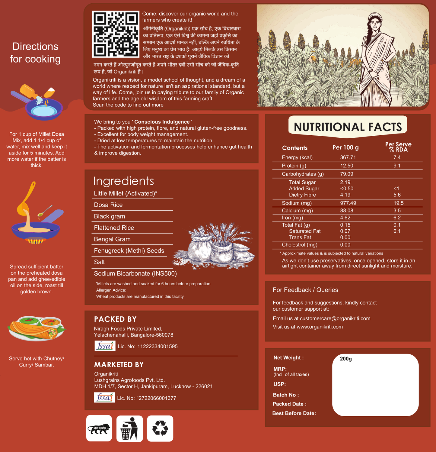 Sprouted Millet Dosa Mix