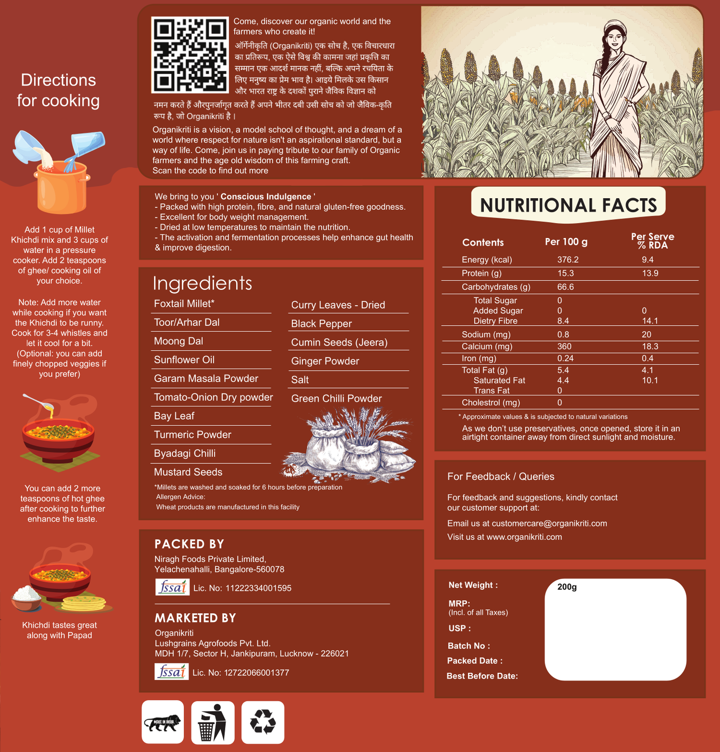 Sprouted Millet Khichdi